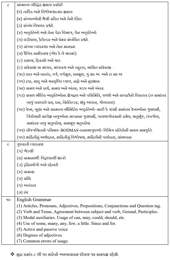 tdo syllabus gujarati